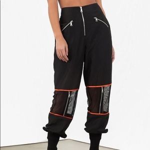 I.AM.GIA-style black cargo pants